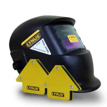 Imagem de Kit Mascara Solda MSL3500 + 2 Esquadros Seta EML12 Lynus