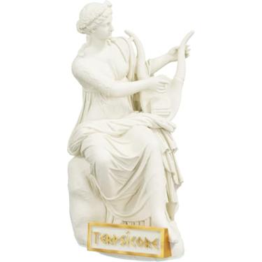 Imagem de Estátua Terpsícore - Musa Grega da Dança e Canto Coral (Cor Mármore Dourado)