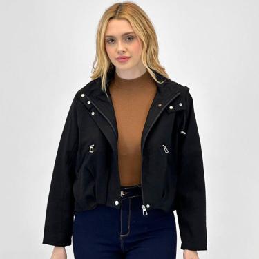 Imagem de Jaqueta Pacific Blue Bomber Oversized em Tecido Feminina-Feminino