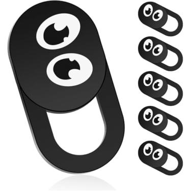 Imagem de Asofelk Capa de câmera de laptop com 6 peças, capa de câmera panda fofa para laptops/smartphone, capa de câmera panda fofa para spot show, capa ultrafina para webcam para laptop para computador