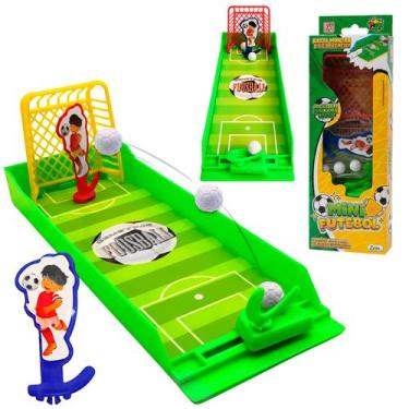 Imagem de Mini Futebol De Mesa Infantil Brinquedo Com Lançador E Bolas 20 cm - A