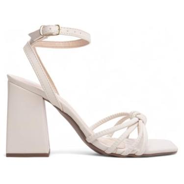 Imagem de Sandália Feminina Salto Grosso Off White Torricella AVS 104E