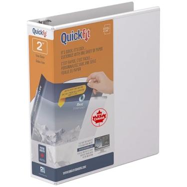 Imagem de QuickFit Fichário de visualização, 3,8 cm, anel redondo, branco (88020)