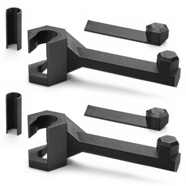 Imagem de 2 peças de suporte de arco universal para caminhão, gancho de arco para carro, instalação de clipe, cabide prático para armazenamento de caça de veículos e transporte de tiro com arco, ganchos