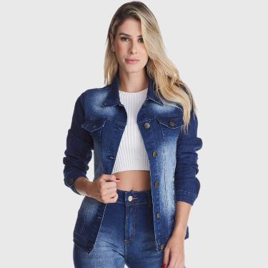 Imagem de Jaqueta Jeans HNO Jeans Stone Used Azul-Feminino