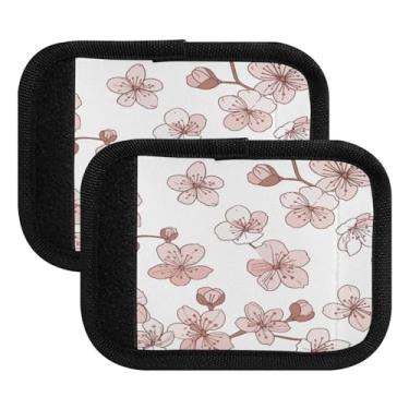 Imagem de Qilmy Pacote com 4 identificadores de bagagem com alça de ameixa estilo fresco para carrinho de bebê, mala de viagem, acessórios de viagem 1611