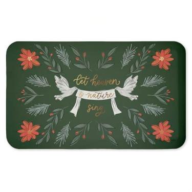 Imagem de Let Heaven & Nature Sing Tapete antifadiga, ergonômico acolchoado para cozinha e tapete de pé com suporte antiderrapante, tapete confortável ecológico, design por Amanda Houston, 76 cm x 45 cm