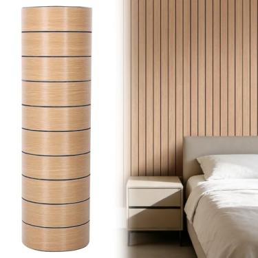 Imagem de Papel de parede vintage de PVC, papel de parede vintage de 299,7 x 39,9 cm, à prova d'água, para armários de escritório em casa, quarto, decoração de armário de casco (estilo de grão de madeira