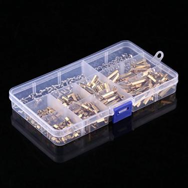 Imagem de Luqeeg Kit de Sortimento de Porca de Parafuso Sextavado de Coluna M2 M3 de Latão, Placa Mãe à Prova D'água Durável, Suporte Pcb para Armazenamento de Componentes Eletrônicos (B)