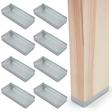 Imagem de Pacote com 8 tampas de poste de cerca 2x4 – Capas de postes de aço galvanizado resistentes para verdadeiros postes de madeira ou metal de 3,8 cm x 9 cm, protetores de cerca à prova de intempéries para