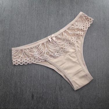 Imagem de Calcinha em Microfibra Cós Renda Cor:ChocolateTamanho:P - Stella Mares