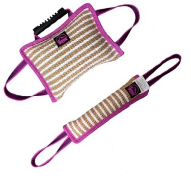 Imagem de Generic Travesseiro De Juta Durável Para Mordidas Cachorro + Brinquedo Puxar Cães, Tecido Rígido, Adequado Cães Médio A Grande Porte (Roxo)