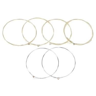 Imagem de 1 conjunto de 6 cordas de aço banhado a níquel para violão acústico