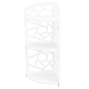 Imagem de Prateleiras de Cantinho Pequenas 3 Andares Rack para Plantas Espaços Pequenos Organizador Banheiro e Quarto com Grande Armazenamento Painel Espuma PVC