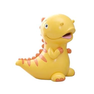 Imagem de Cofrinho cofrinho de poupança adorável verde em forma de dinossauro tamanho grande cofrinho de resina cofrinho para dinheiro, melhores presentes de Natal, aniversário, decoração de casa