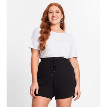 Imagem de Blusa Manga Curta Feminina Plus Size Secret Glam Branco, Plus G2, Bran