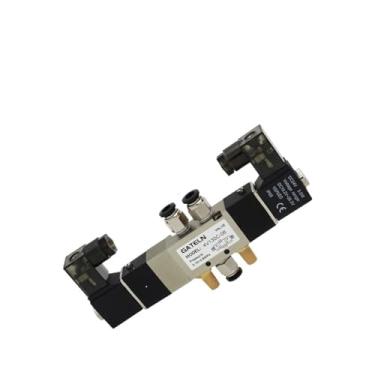 Imagem de Válvula solenoide de ar 4V130C/E/P-06 Válvula de controle pneumático de três posições de cinco portas 1/20.3 cm DC12V (conexões de 6 mm)