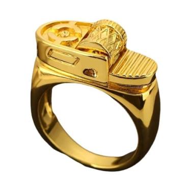 Imagem de Anel de cobre elegante e moderno, anel giratório com design mais leve 