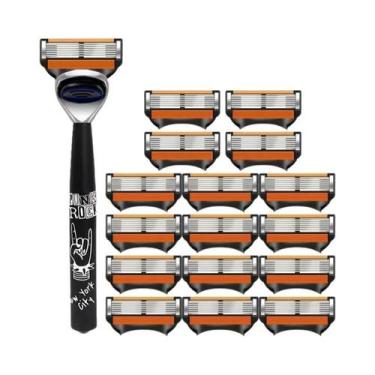 Imagem de Lâminas De Barbear Manuais Ultra-Afiadas De 6 Camadas Para Homens, Ref