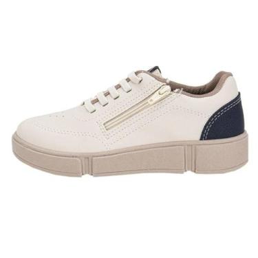 Imagem de Tenis Infantil Menino Casual Molekinho Original 2838128 Cor:Branco Off