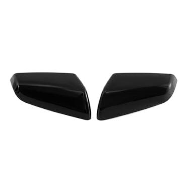 Imagem de 1 par de tampas pretas brilhantes para espelho retrovisor lateral do carro, Compatível com chevy equinox terreno gmc 2018 2019 2020 2021 2022 2023(1 Pair)