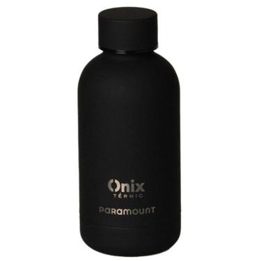 Imagem de Garrafa Termica Onix Preta Silicone 350ml - Aço Inox - Paramount