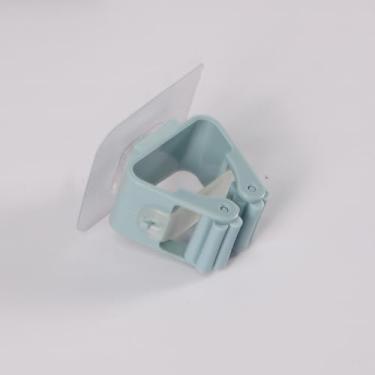 Imagem de NevStp Ganchos adesivos multiusos suporte organizador de esfregão montado na parede rack escova vassoura gancho cozinha banheiro acessórios fortes, verde 6 cm x 6 cm