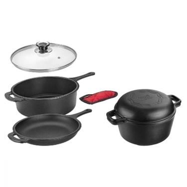 Imagem de Kit Caçarola E Frigideira Multiuso + Forno Holandês 5L