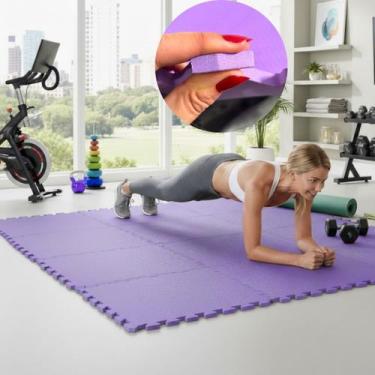 Imagem de Placa EVA 50x50 10mm Tapete Tatame Manta Borracha Piso Emborrachado Ac