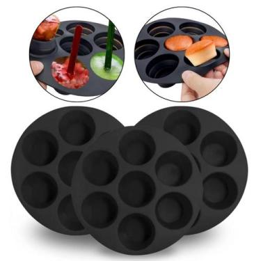 Imagem de Kit 3 Forma Cupcake Muffin Sorvete Silicone Congelador Forno - Arte Se