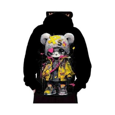 Imagem de Moletom Masculino De Outono Com Estampa De Urso, Confortável E Estilos