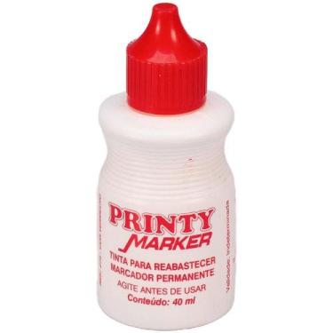 Imagem de Tinta Marcador Permanente Reabastecedor 040ML Vermelho CX.C/12 - Carbr