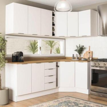 Imagem de Cozinha Modulada 8 Peças 3 Aéreos 3 Balcões Adega e Toalheiro Ipanema 