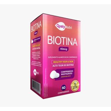 Imagem de Biotina mastigavel 45mcg c/60 comp qualynutri