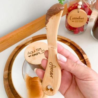 Imagem de Utensílio de Bambu Espátula (Amor) - Casa Bonita, Espátula (Amor)
