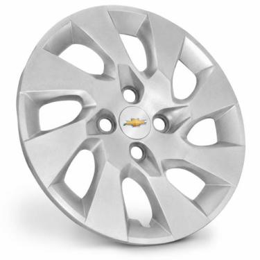 Imagem de Jogo 4 Calotas Aro 15 Onix / Prisma Prata Original Grid Chevrolet Calo