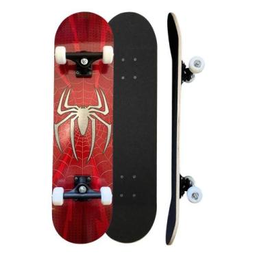 Imagem de Skate Iniciante Completo Esqueite Desenho Skat Spider Aranha - Congrat