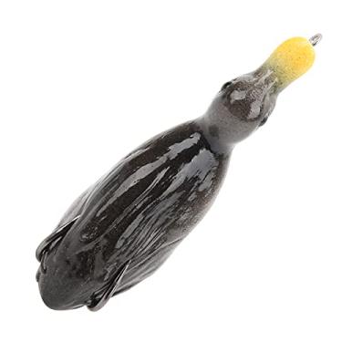 Imagem de Isca artificial para peixes, isca macia de silicone isca para patos de pesca com anzol para outdoores para pesca(Preto)