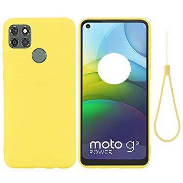 Imagem de HONGYAN Capa de telefone Para Motorola Moto G9 Power Pure Color Silicone Líquido Cobertura Completa à Prova de Choque Capa protetora