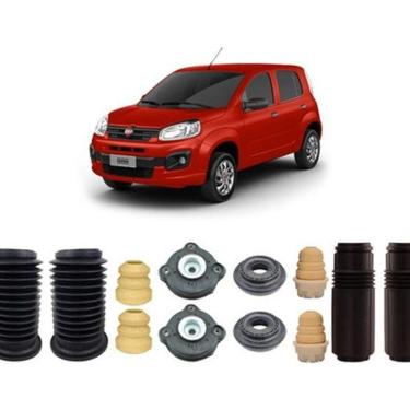 Imagem de 4 Kits Batente Coxim Dianteiro Traseiro Uno 2013 2014 2015