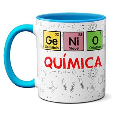 Imagem de Caneca Química Fórmula Da Cafeína Professores Gênios (Azul)