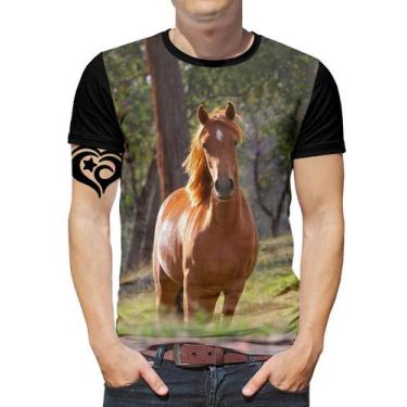 Imagem de Camiseta De Cavalo Plus Size Animal Masculina Blusa - Alemark