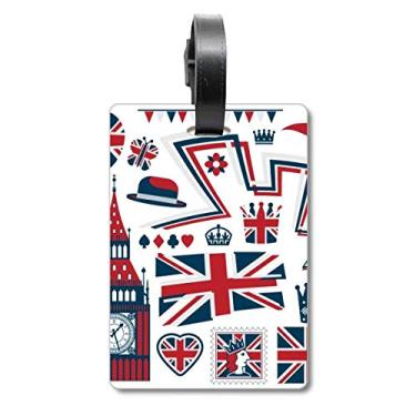 Imagem de Big Ben Ballon Soldier UK Landmark Bagagem Etiqueta Cartão de Bagagem Etiqueta Scutcheon Etiqueta