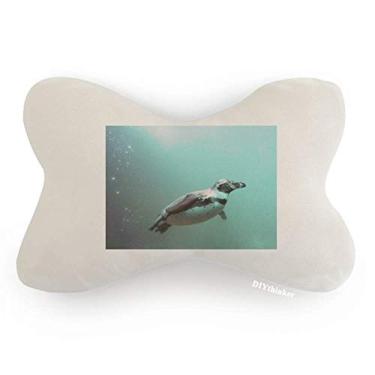 Imagem de DIYthinker Almofada para decoração de pescoço com pinguim da Antártica do mar, ciência, natureza e carro; almofada para apoio de cabeça