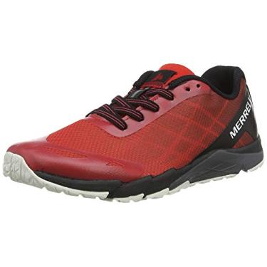 Imagem de Merrell Tênis infantil unissex Bare Access, Vermelho, 10.5 Wide Big Kid