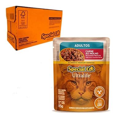 Imagem de Ração Úmida Special Cat Ultralife para Gatos Adultos Sabor Carne ao Molho 85g - Pack com 12 unidades