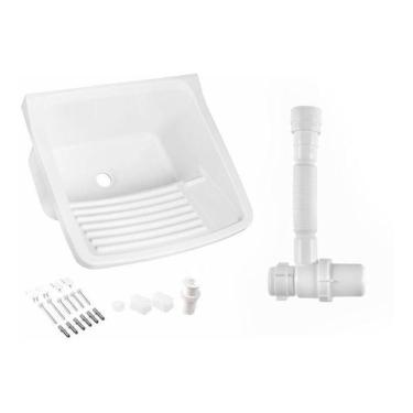 Imagem de Tanque Plástico 15L Tq0 Astra + Sifão Copo Sanfonado Ssuc