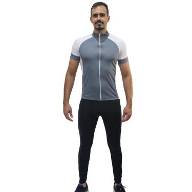 Imagem de Camiseta ciclismo com proteção UV DA modas manga curta com punho colorido masculino-Masculino