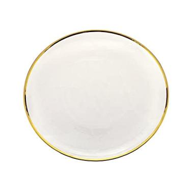 Imagem de WOLFF - Conjunto 4 Sousplats de Cristal com Borda Dourada Agate 31cm x 2cm