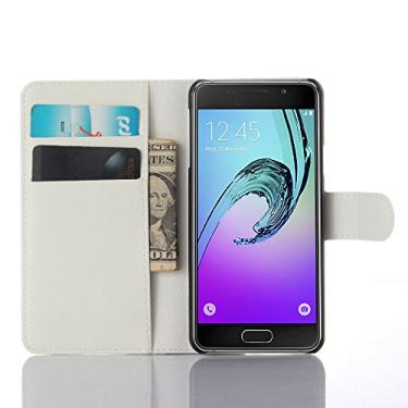 Imagem de Capa para Samsung Galaxy A3 (modelo 2017) â€“ Capa carteira flip de couro PU de para Galaxy A3 (modelo 2017), capa de proteção de telefone estilo empresarial, capa com [compartimentos